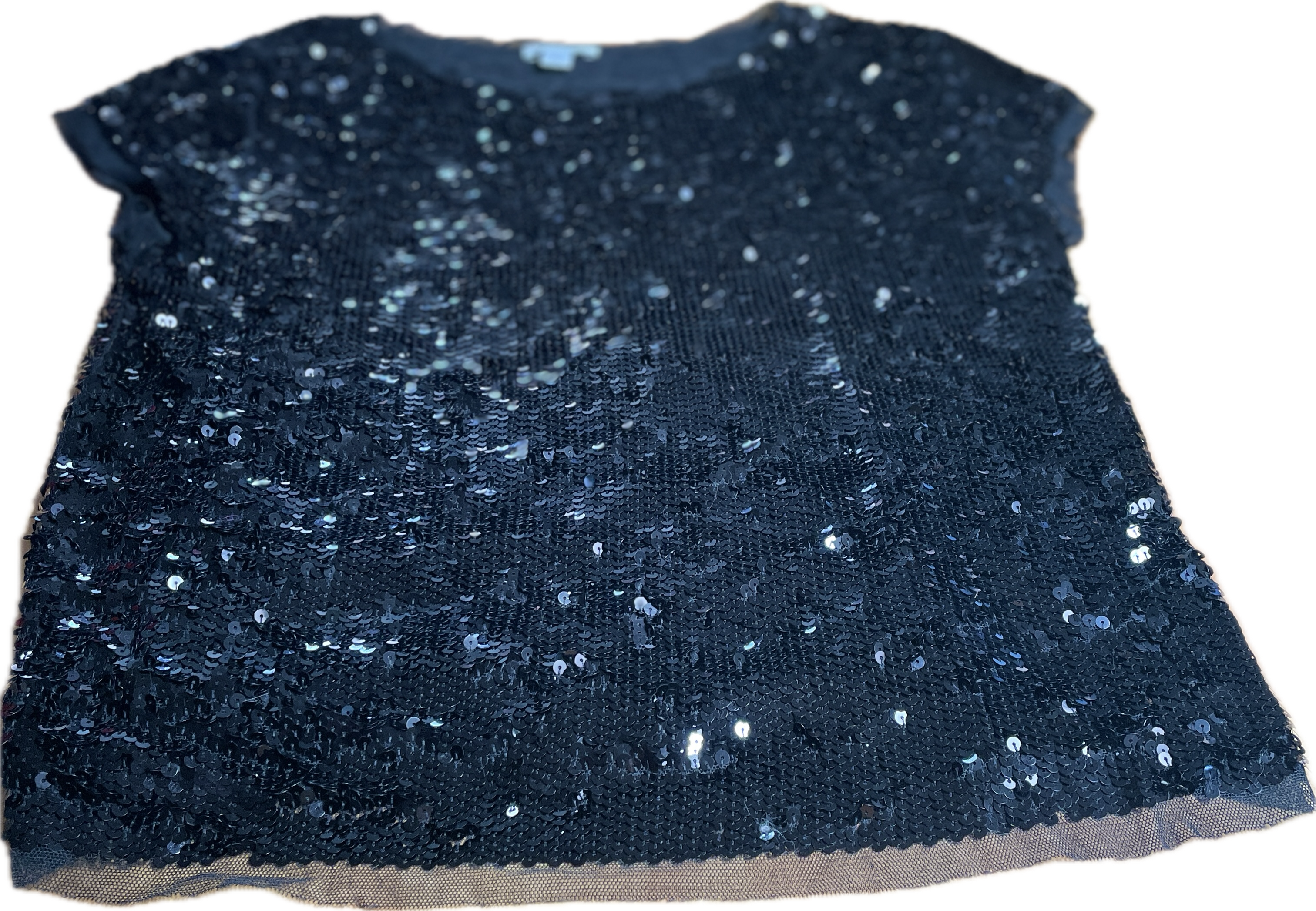 Polera Lentejuelas Malla Boxee LOFT BY ANN TAYLOR (XL) 3