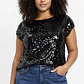 Polera Lentejuelas Malla Boxee LOFT BY ANN TAYLOR (XL) - Miniatura 1