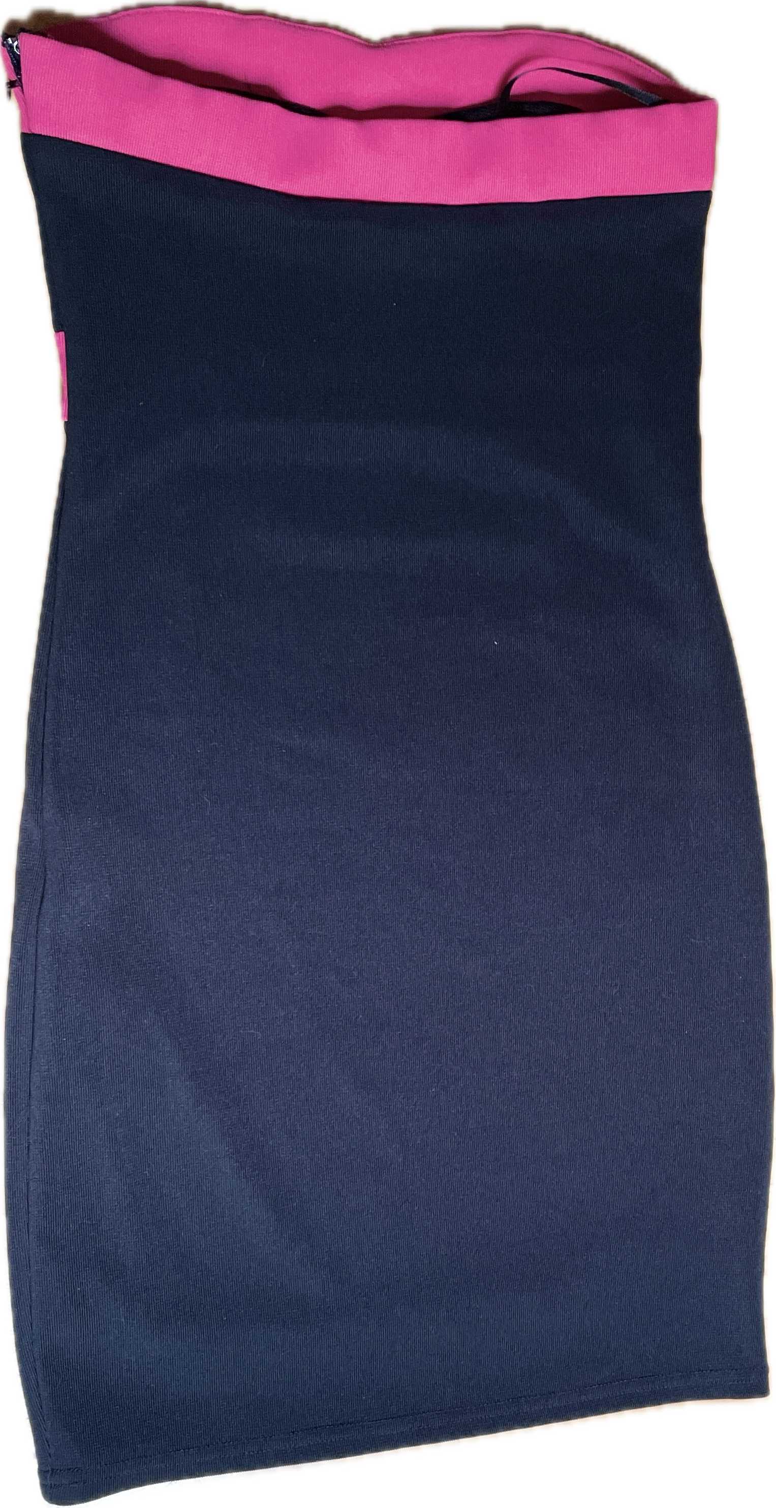 Vestido Strapless Bodycon Bloques Contraste AMISU (XS) 3