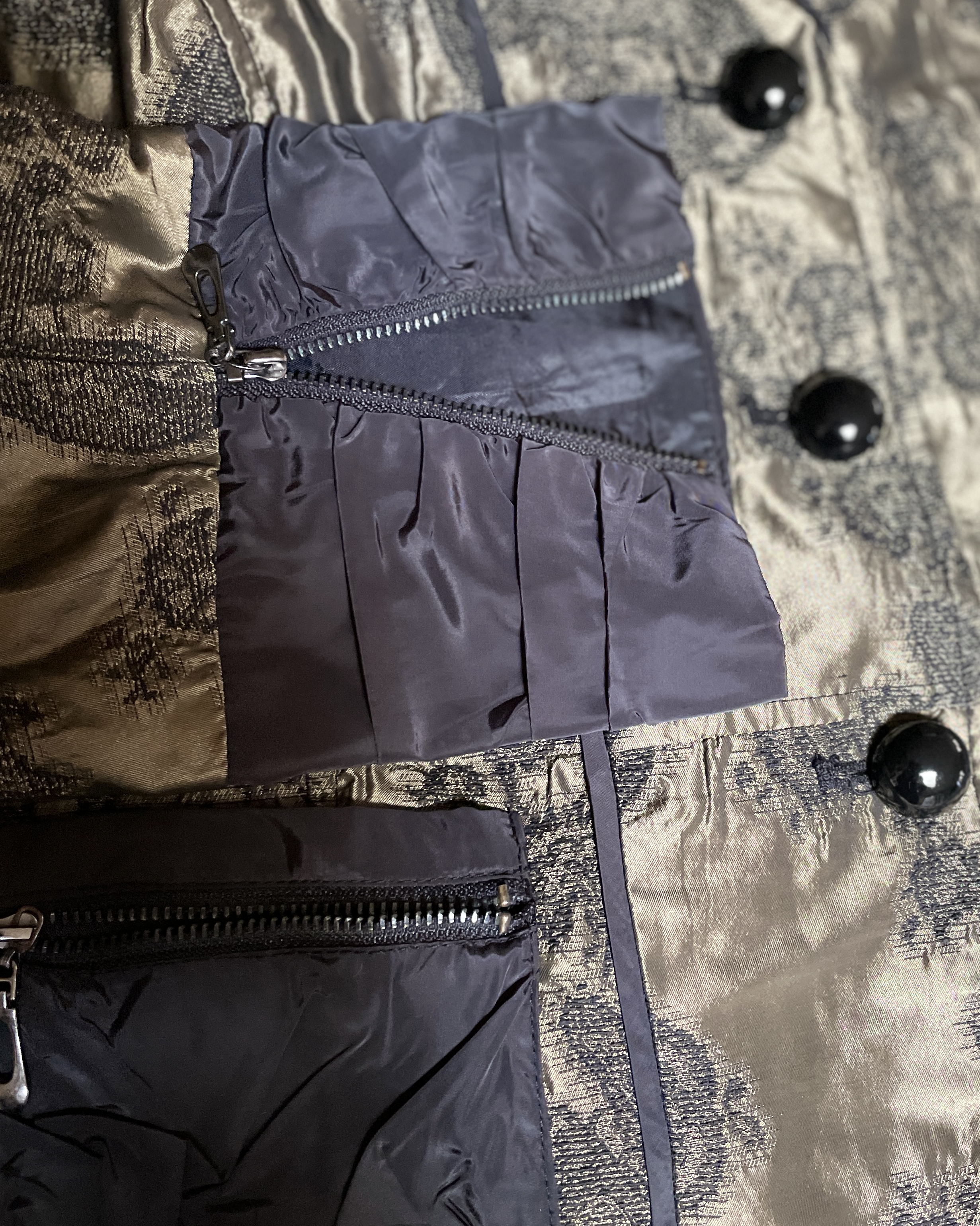 Blazer Jacquard Brocado Tornasolado Metalizado KRISS SWEDEN (L) NUEVO  4