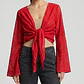 Top Rojo de Encaje con Lazo Frontal WILD FABLE (XL-XXL) NUEVO CON ETIQUETAS - Miniatura 4