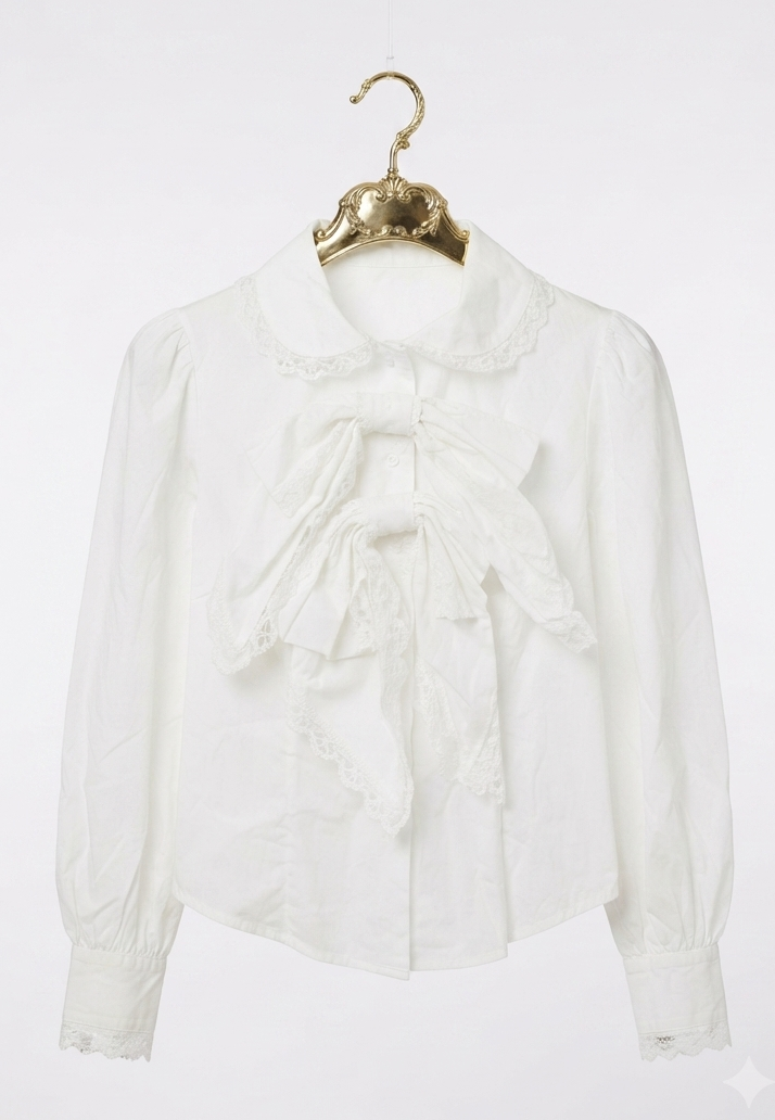 Blusa Romántica con Lazos y Encaje (S) SHOWROOM 3