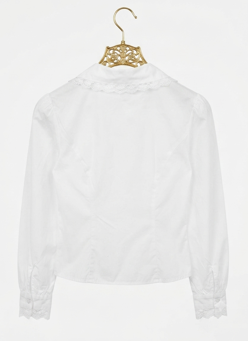 Blusa Romántica con Lazos y Encaje (S) SHOWROOM 5