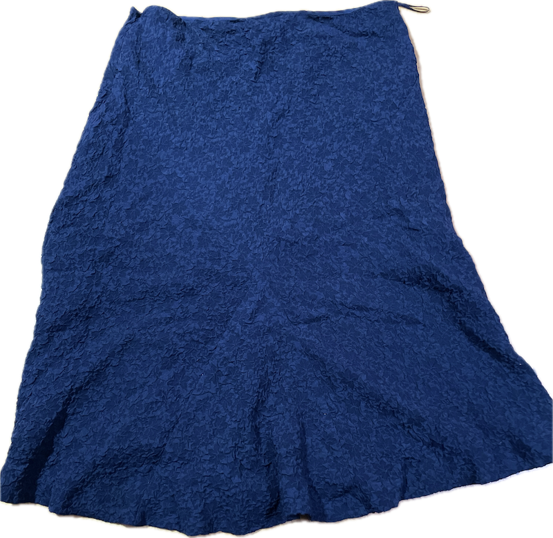 Falda Evasé 100% Seda Crinkle ALBERTA FERRETTI (M) NUEVO CON ETIQUETAS 6