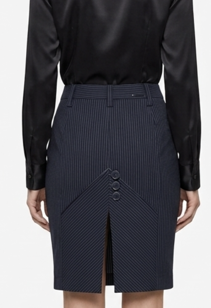 Falda Pencil Paneles Pinstripe DKNY JEANS (S)  1