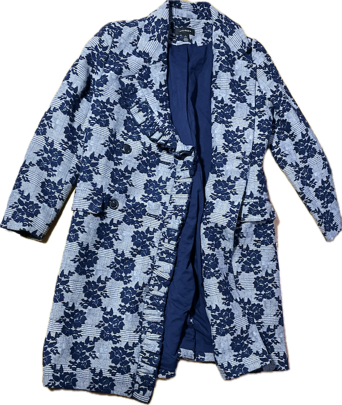 Abrigo Vuelos Jacquard Floral Texturizado HALOGEN (S-M) NUEVO 5