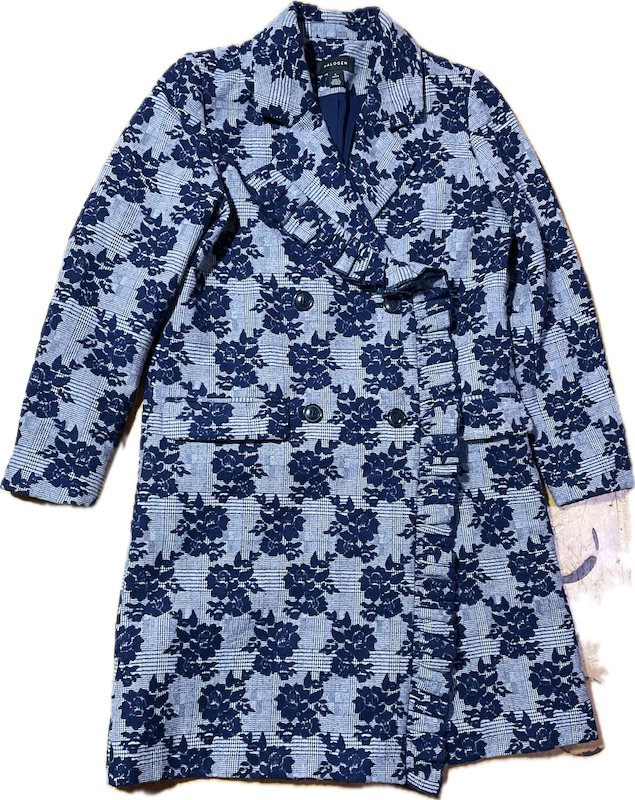 Abrigo Vuelos Jacquard Floral Texturizado HALOGEN (S-M) NUEVO 6