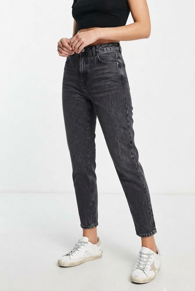 Mom Jeans Washed Black TOPSHOP (S-36) NUEVO 1