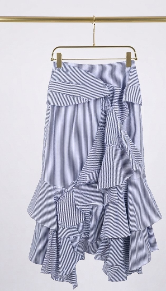 Falda Asimétrica con Volantes INTERMIX (S) NUEVO CON ETIQUETAS 3