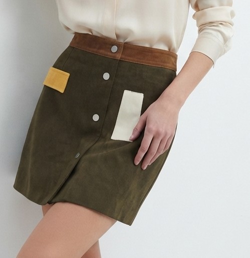 Minifalda Bloques de Color J.O.A (S) NUEVO CON ETIQUETAS 1