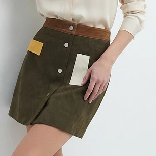 Minifalda Bloques de Color J.O.A (S) NUEVO CON ETIQUETAS