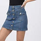 Minifalda Con Botones Frontales FREE PEOPLE (M) NUEVO - Miniatura 1
