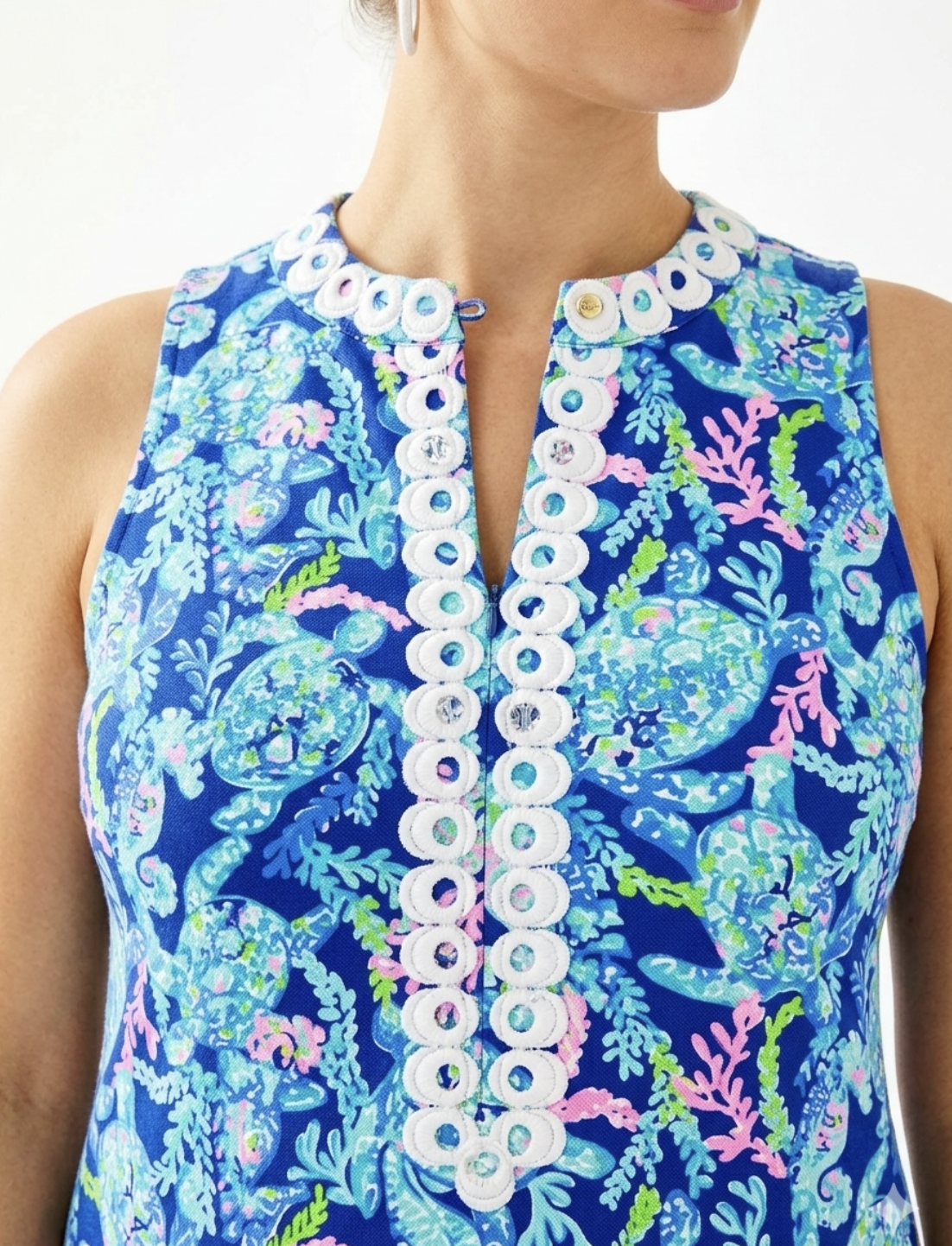 Vestido Jane Shift Corsica BlueTurtle Villa LILLY PULITZER (XL) NUEVO 2