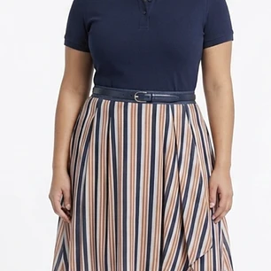 Falda Fluída 100% Seda Rayas THOM BROWNE FOR BROOKS BROTHERS (L)