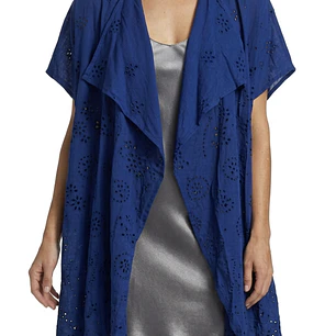 Tapado Eyelet 100% algodón Orgánico J.CREW (S-M) NUEVO CON ETIQUETAS 