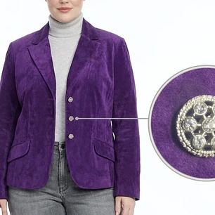 Blazer Terciopelo 100% Algodón Botón Estrás GEORGE (XL) 