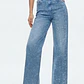 Jeans Tiro Alto Pierna Ancha con Estampado Floral ZARA (36-S) NUEVO CON ETIQUETAS - Miniatura 1