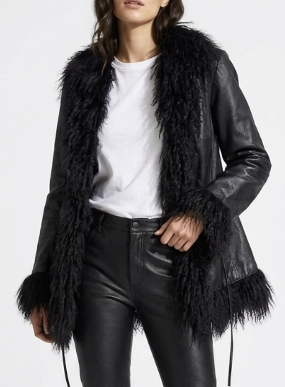 Chaqueta 100% Cuero Faux Fur Penny Lane ROSSANA (M-L)  1