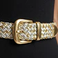 Cinturón Trenzado Dorado y Plateado – Hebilla Dorada NINE WEST - Miniatura 3