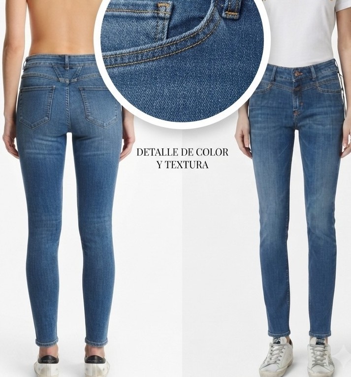 Jeans Skinny Azul Lavado Pedal Pusher CLOSED (XS-34) NUVO CON ETIQUETAS 4