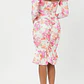 Vestido Midi Floral  Mangas Abullonadas y Fruncido SHEIN MOD (XS) NUEVO CON ETIQUETAS - Miniatura 2