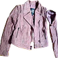 Biker 100% Cuero Gamuza Rosa Ahumado Mangas Desmontables VERO MODA (XS) NUEVO CON ETIQUETAS - Miniatura 8