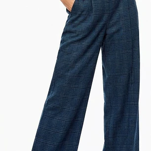 Pantalón de Vestir Azul Pata de Gallo / Escocés TOPSHOP (S-38) NUEVO CON ETIQUETAS