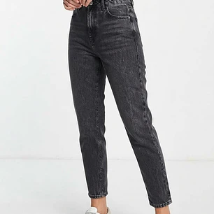 Mom Jeans Washed Black TOPSHOP (M-40)