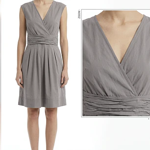 Vestido Cóctail Plizados Popelina BCBG MAXAZRIA (S)  