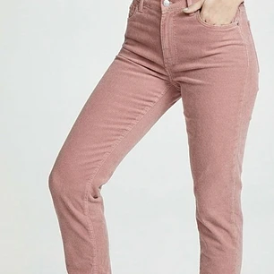 Pantalones Mom Fit de Cotele Rosa Palo TOPSHOP (L-42) NUEVO CON ETIQUETAS