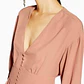 Blusa Escote V Botones y Lazada (Manga 3/4) TOPSHOP (S) NUEVO CON ETIQUETAS - Miniatura 3