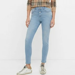 Skinny Jeans Azul Claro Tiro Alto Made in Italy CLOSED (XL-44) NUEVO CON ETIQUETAS