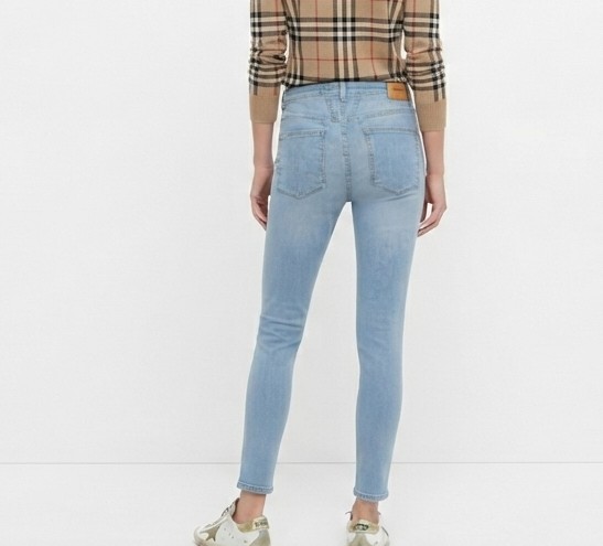 Skinny Jeans Azul Claro Tiro Alto Made in Italy CLOSED (XL-44) NUEVO CON ETIQUETAS 2