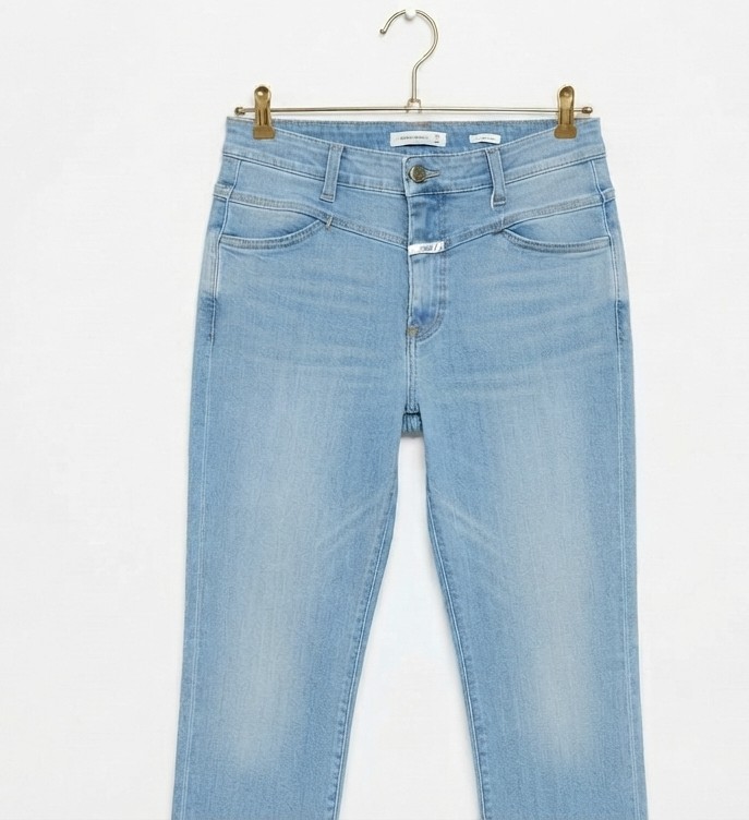Skinny Jeans Azul Claro Tiro Alto Made in Italy CLOSED (XL-44) NUEVO CON ETIQUETAS 8