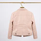 Chaqueta Biker de Cuero Sintético Rosa Palo TOPSHOP (S-36) - thumbnail 3