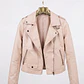 Chaqueta Biker de Cuero Sintético Rosa Palo TOPSHOP (S-36) - thumbnail 1