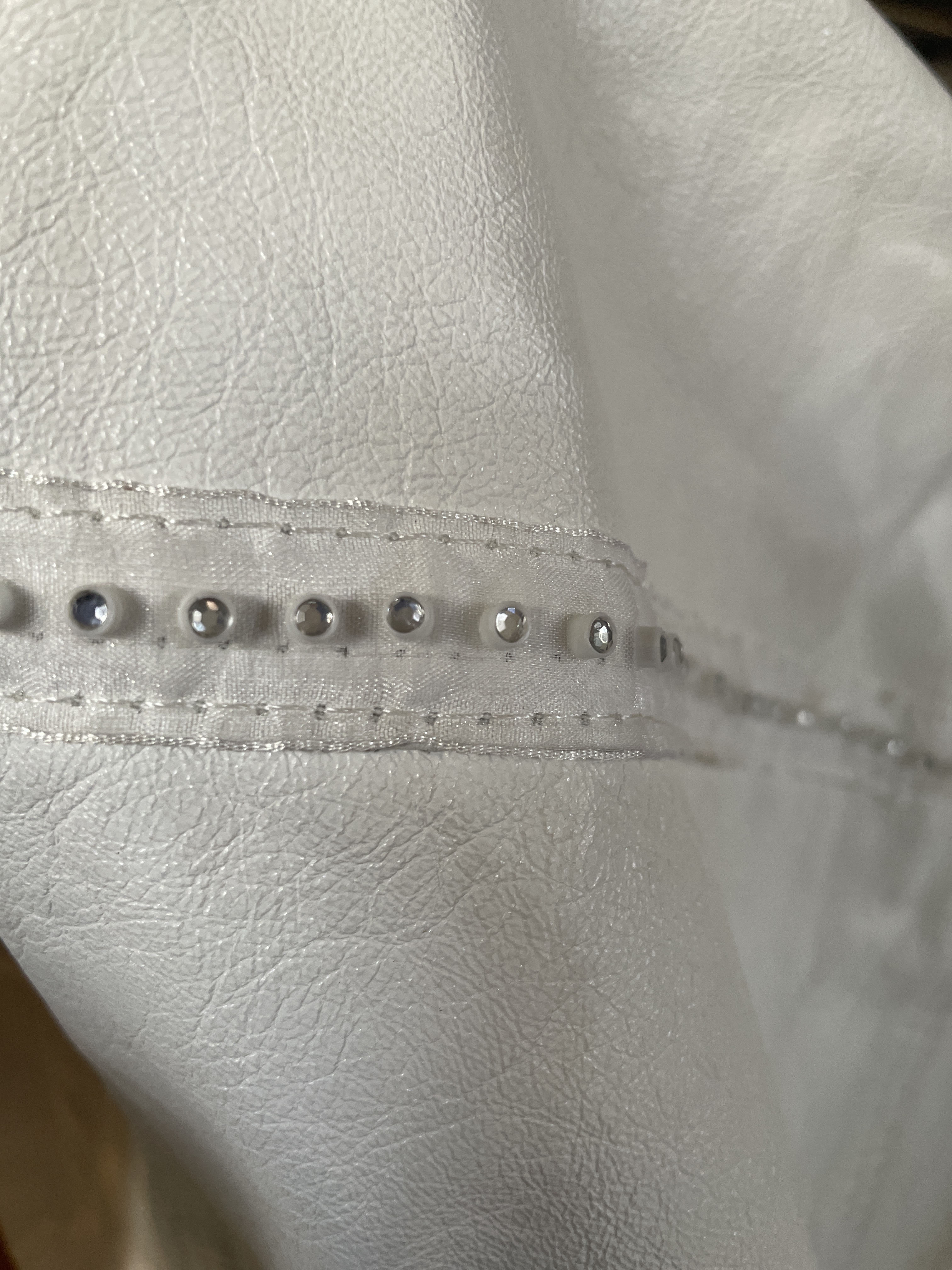 Chaqueta 100% Cuero Diseño Ornamental Western Chic MADE IN ITALY (XS) 5