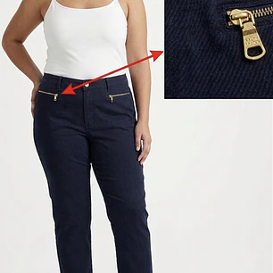 Jeans Diseño Bosillos Cierres Dorados RALPH LAUREN JEANS (XL-XXL)  