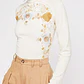 Top Manga Larga 100% Algodón Bordado Disco Rose FREE PEOPLE (S-M) - thumbnail 1