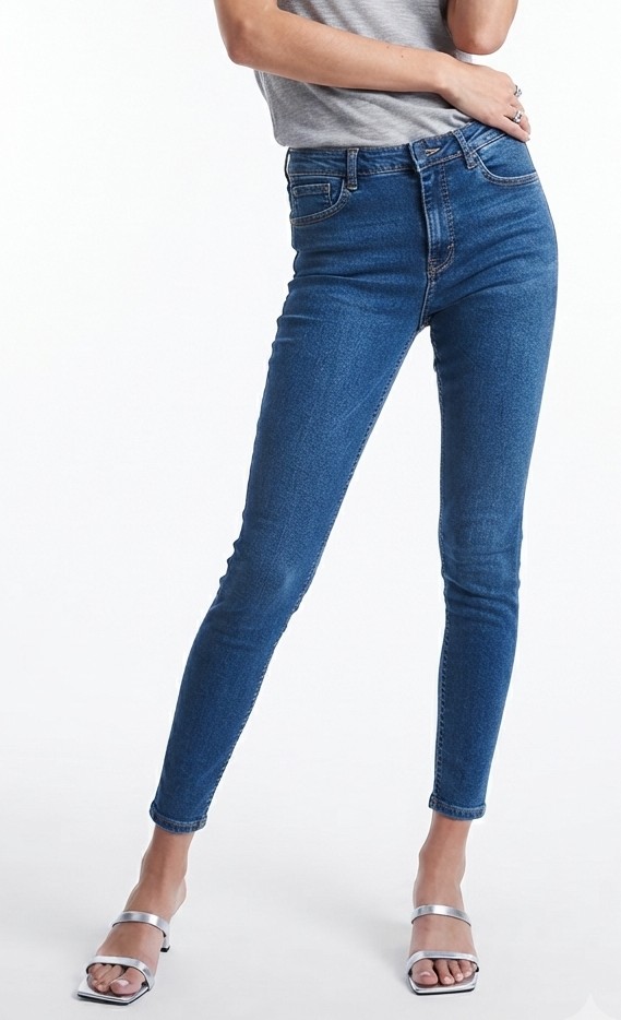 Jamie Skinny Jeans Tiro Alto Azul Medio TOPSHOP (S-36) NUEVO CON ETIQUETAS 2