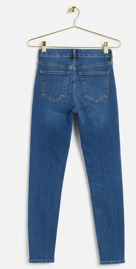 Jamie Skinny Jeans Tiro Alto Azul Medio TOPSHOP (S-36) NUEVO CON ETIQUETAS 4