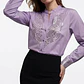 Blusa Lila Con Lentejuelas Y Bordado BOB MACKIE LINEA WEARABLE ART (L) SHOWROOM - Miniatura 1