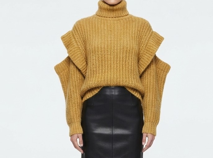 Suéter de Punto Grueso y Detalles Descubiertos en  Hombros TOPSHOP (L) NUEVO CON ETIQUETAS 1