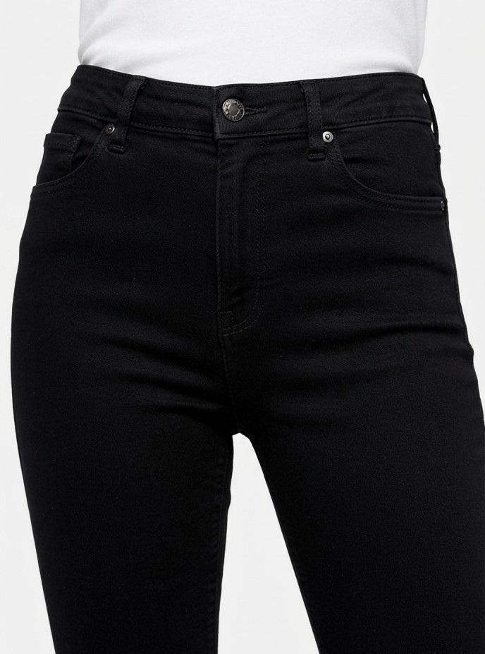 Jeans Leigh Tiro Medio-Alto Skinny Negro TOPSHOP (S-36) NUEVO CON ETIQUETAS 3