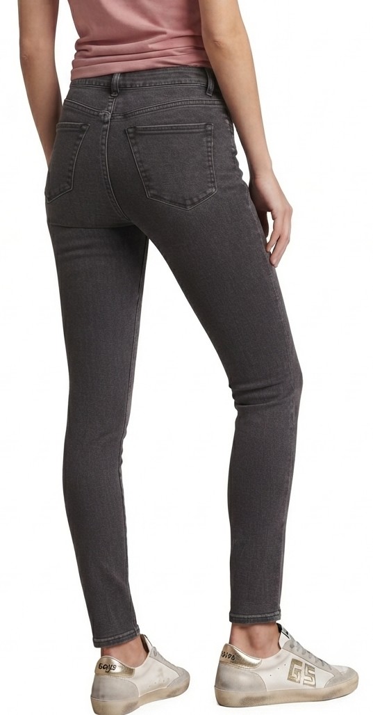  Skinny Jeans Gris Lavado con Roturas en Rodillas TOPSHOP (S-36)  2