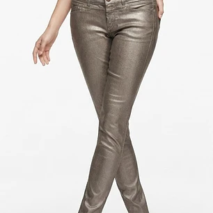 Pantalón Metalizado Bronce (Con Detalle) CLOSED (L-42) NUEVO CON ETIQUETAS