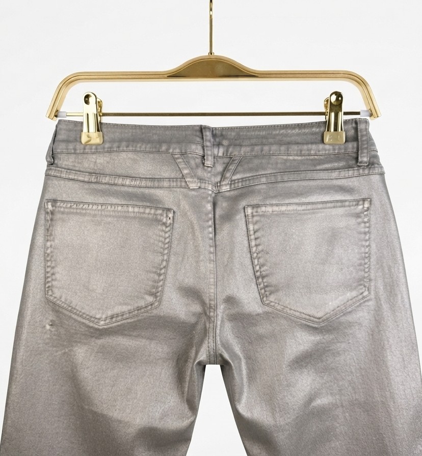 Pantalón Metalizado Bronce (Con Detalle) CLOSED (L-42) NUEVO CON ETIQUETAS 2