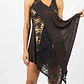Chaleco Gilet Asimétrico Drapeado con Encaje y Espalda Racerback 2B BEBE (S) NUEVO CON ETIQUETAS - Miniatura 1