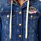 Chaqueta Denim Efecto Sudadera con Capucha y Parche de Ojo DESIGUAL (S) NUEVO CON ETIQUETAS - Miniatura 2