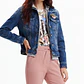 Chaqueta Denim Efecto Sudadera con Capucha y Parche de Ojo DESIGUAL (S) NUEVO CON ETIQUETAS - Miniatura 3